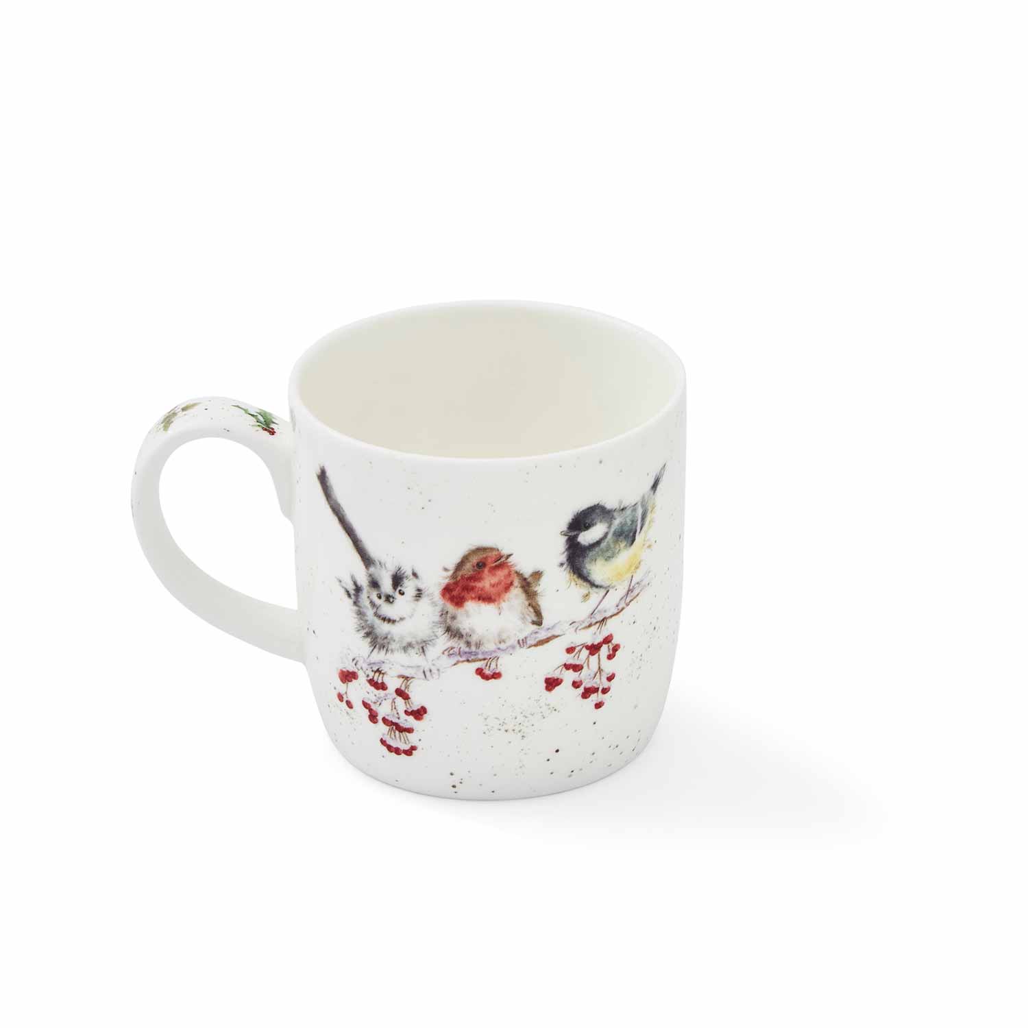 Wrendale Designs One Snowy Day Birds Fine Bone China Mug image number null